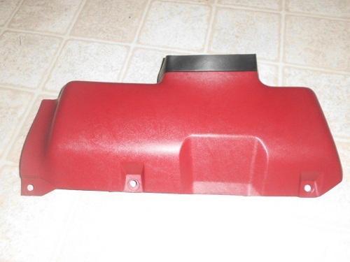 90-93 mustang lx gt cobra under dash lower knee trim panel red steering column