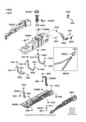 Bc3z9046e ford bracket - fuel tank