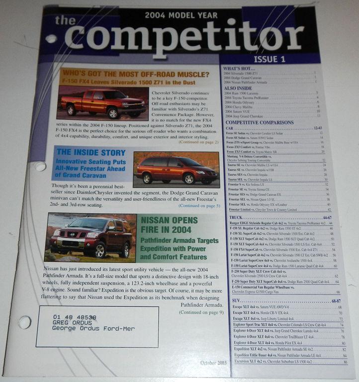 2004 model year - the competitor issue 1 ft f150 silverado mustang super duty +