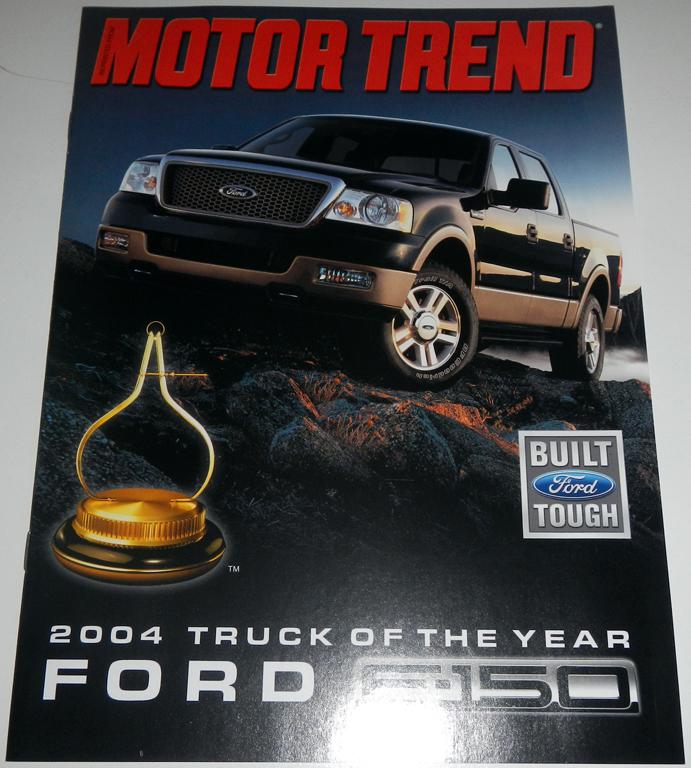 Motor trend 2004 truck of the year ford f150 brochure