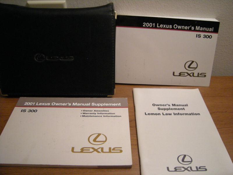 2001 01 lexus is300 owners owner's manual with case