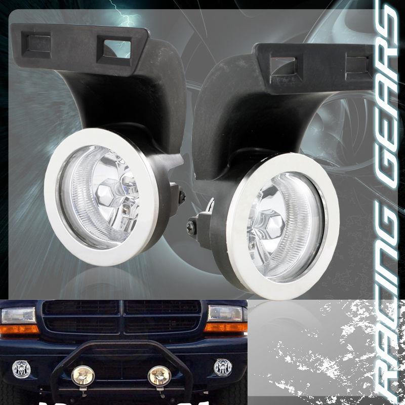 1994-2001 dodge ram pickup truck clear lens chrome housing fog lamp lights kit