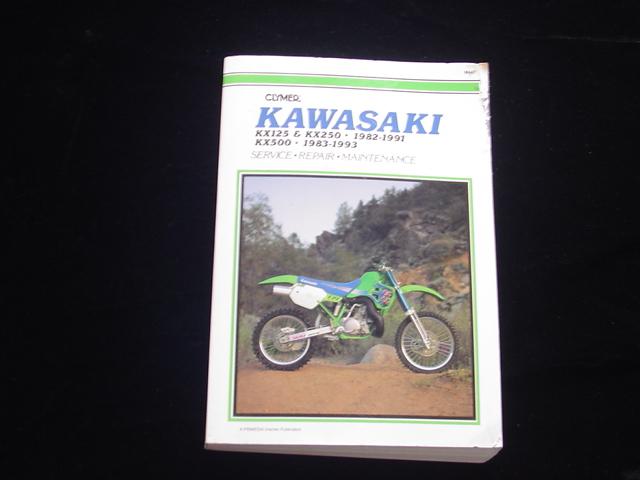 Nice clymer kawasaki kx125 kx250 kx500 1982-1991 1983-93 service manual repair 