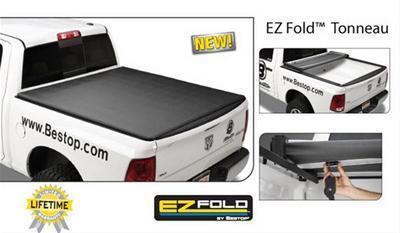 Bestop tonneau cover ez fold black soft vinyl black aluminum frame gm short bed