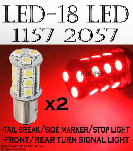 Icbeamer 1 pair 1157 cool red 18 led bulbs tail turn signal light dire hs8042