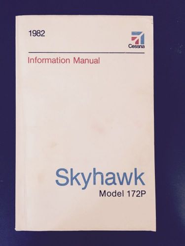 Cessna information manual skyhawk model 172 1982
