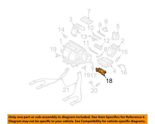 Subaru oem 03-08 forester air conditioner heater-rear duct 72127sa030