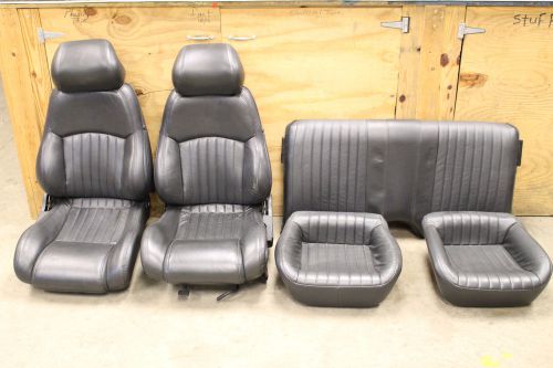 1993-1997 firebird/trans am graphite gray leather seats set f&amp;r used oem nice