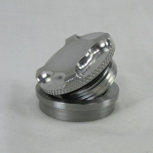 Motorcycle machined aluminum gas fuel tank cap alum bung chopper bobber fostar