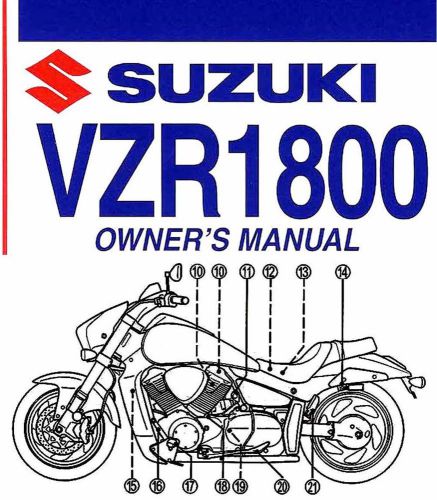 2007 suzuki vzr1800 m109r boulevard motorcycle owners manual-vzr 1800 m109r blvd