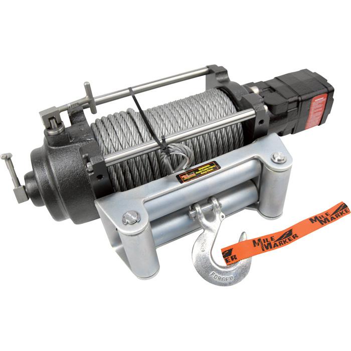 Mile marker h-series hydraulic winch-12,000-lb cap 12v dc #70-52000c