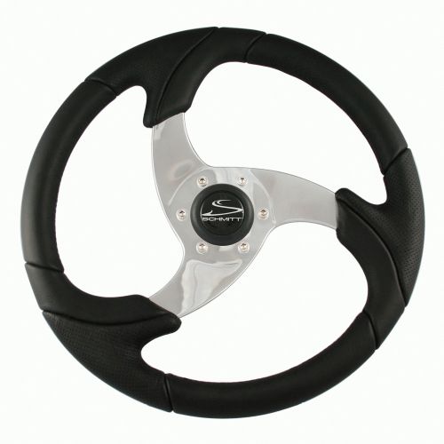 New schmitt &amp; ongaro pu026101 folletto 14.2&#034; black poly steering wheel with