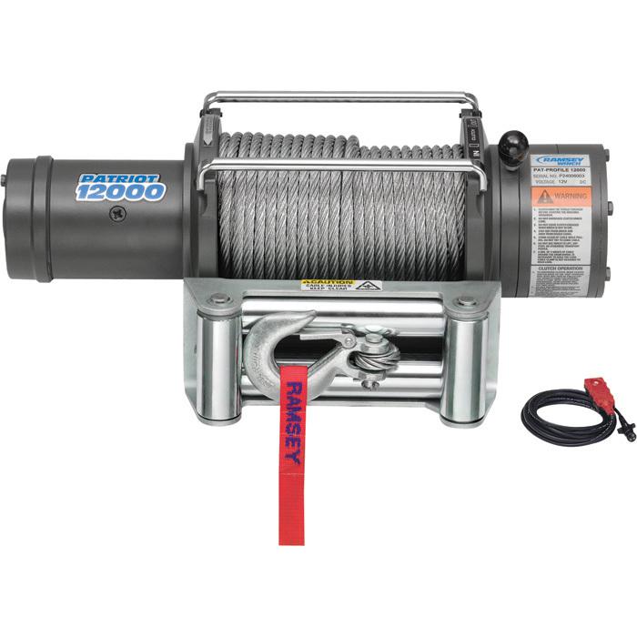 Ramsey patriot profile 12v dc winch 12,000-lb. capacity, model# 109194