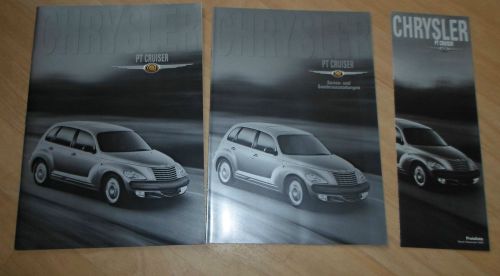 2001 chrysler pt cruiser german original sales brochure catalog set