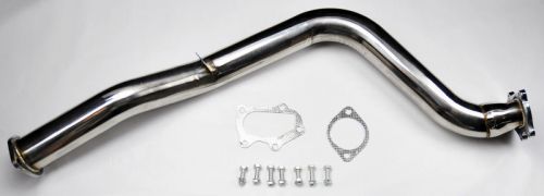 3&#034; bellmouth turbo catless downpipe exhaust ej20 ej25 fits subaru impreza wrx