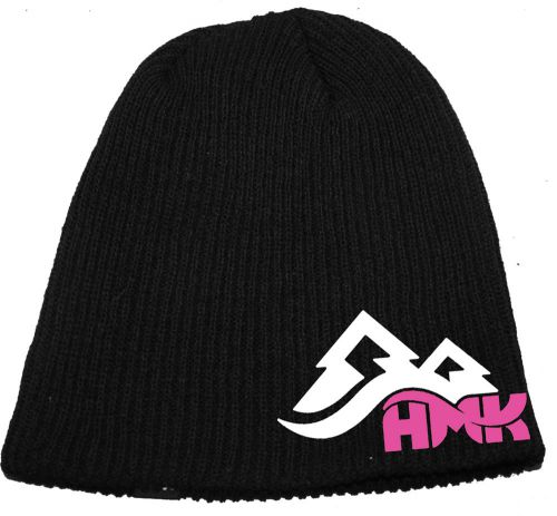 Jewel beanie (black/pink logo)