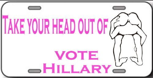 Custom made poly plastic voters license plate get out vote hillary vinyl letters