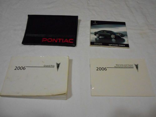 2006 pontiac grand prix owner manual 3/pc.set + cd-rom &amp; pontiac factory case,