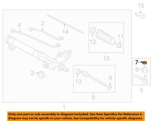 Gm oem steering gear-outer tie rod nut 11609618