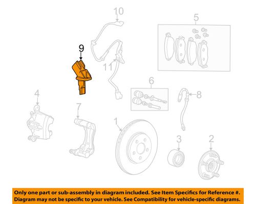 Jaguar oem 02-08 x-type anti-lock brakes-front speed sensor c2s43216