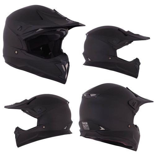 Mx helmet ckx tx-696 solid black mat adult xlarge motocross off road dirt bike