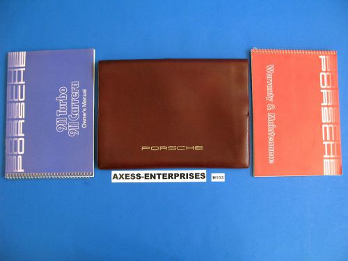 1987 porsche 911 turbo 911 carrera coupe targa cabriolet owners manuals set h193