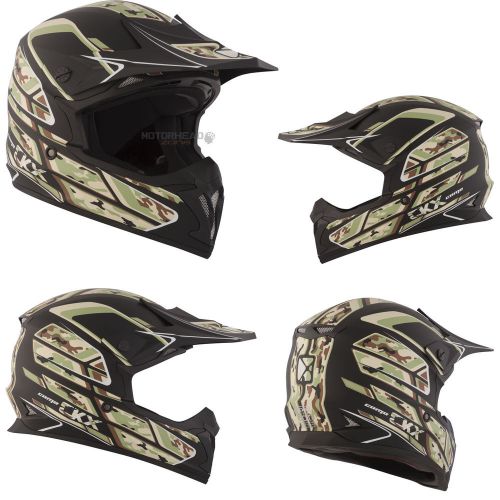 Mx helmet ckx tx 696 camo black/green/mat xlarge adult motocross off road