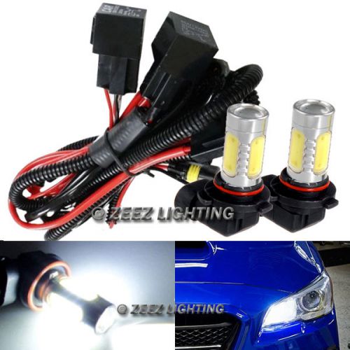 High beam led drl daytime running light conversion kit 6000k 9005 hi-b bulbs #e