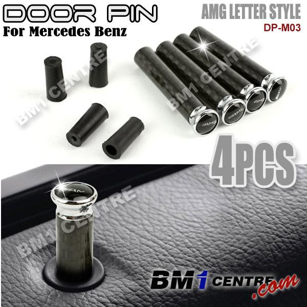 M03 4pcs mercedes benz amg carbon fibre door pin for a b class a160 a210 a180