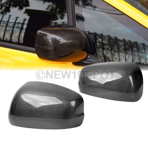 For 09 10 11 12 honda fit real carbon fiber side rear view mirror cover trim nd