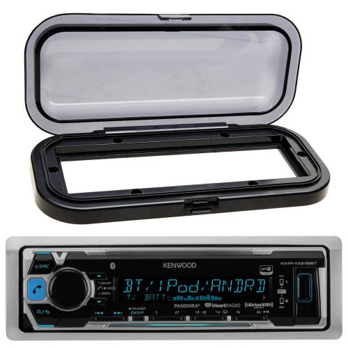 Kmrm312bt marine boat yacht bluetooth aux/usb ipod input radio bluetooth &amp; cover