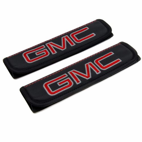 Leather car seat belt shoulder pads covers cushion for gmc 2pcs