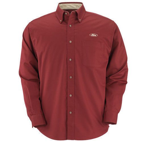 New ford men’s easy care stain resistant button down pocket m xl or xxl shirt!