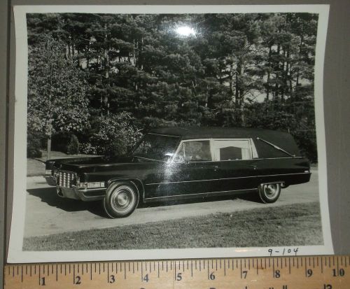 1969 miller meteor funeral coach hearse cadillac chassis brochure b&amp;w photo