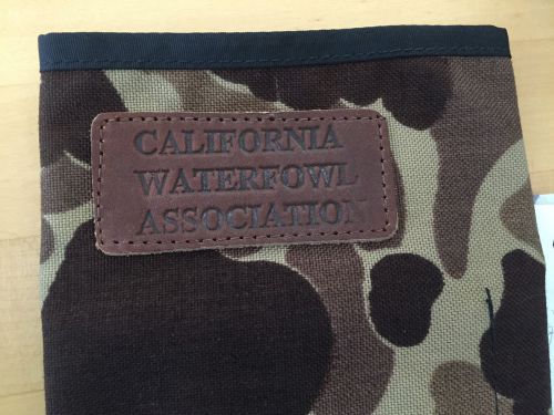 California waterfowl assoc. canvas camouflage  map, note, pen holder