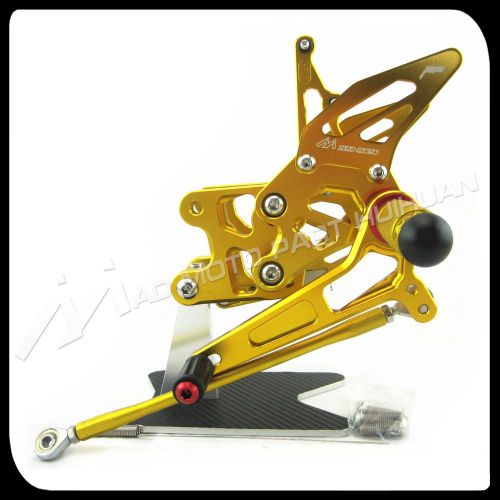 Mad moto suzuki gsxr 1000 rearsets 2007 2008 gsx-r 1000 foot pegs rear set gold