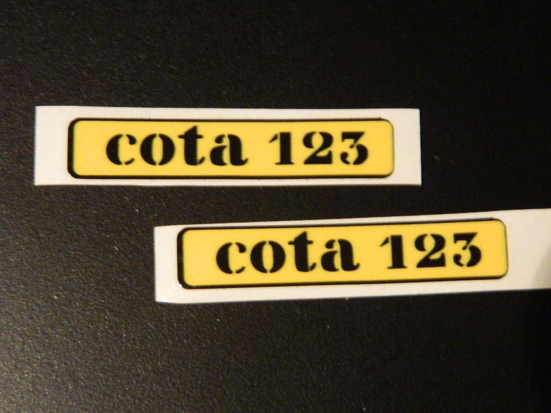 Two montesa cota 123 decals