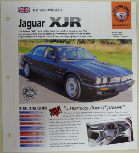 Jaguar xjr imp collector brochure specs 1997-1998 group 1, no 51