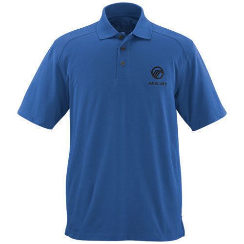 Mercury moisture wicking mens med large blue polo shirt! marauder milan mariner!