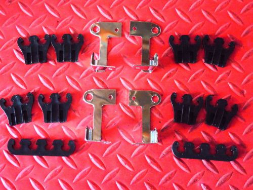 Spark plug wire dividers black separators with triple chromed brackets