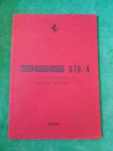 Ferrari 365 gtb/4 daytona original chassis service manual abstract n. 46/71