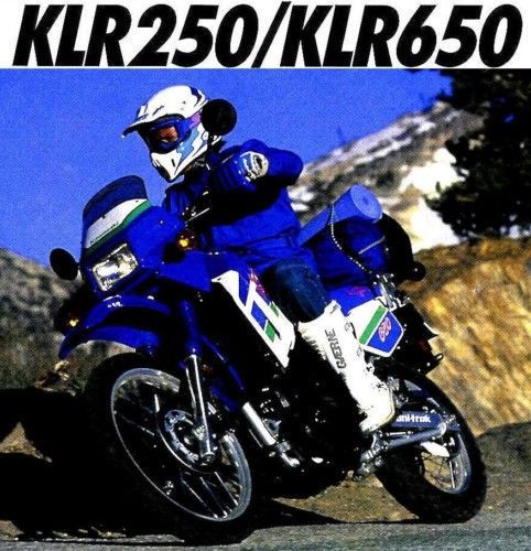 1991 kawasaki klr650 &amp; klr250 motorcycle brochure -kl650a5-kl250d8--kawasaki