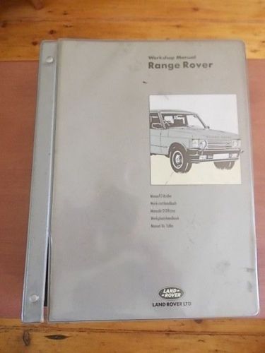 Range rover used original workshop manual land rover publication # srr660enwm