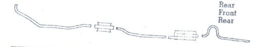 1952-54 hudson commodore &amp; hornet 6 cylinder exhaust, aluminized with resonator