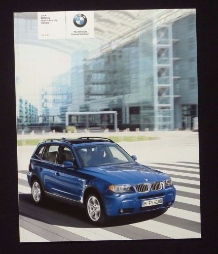 2006 bmw x3 3.0i sports activity vehicle dealer sales brochure~original