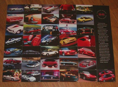 Camaro history &#039;67-&#039;02 + camaro ss 35th anniversary -- 2 sided poster