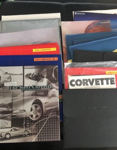 Lot of 20 corvette brochures with covers 1980s and 1990s chevrolet chevy