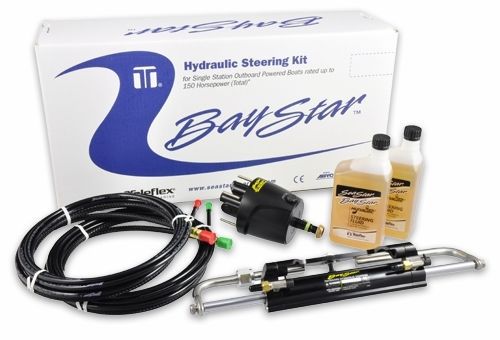 Teleflex baystar outboard hydraulic steering kit up to 150hp hk4200a3
