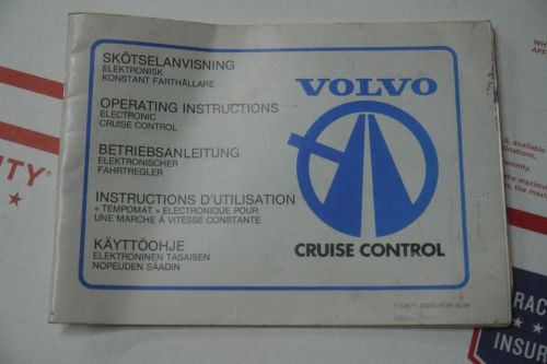 Volvo cruise control booklet