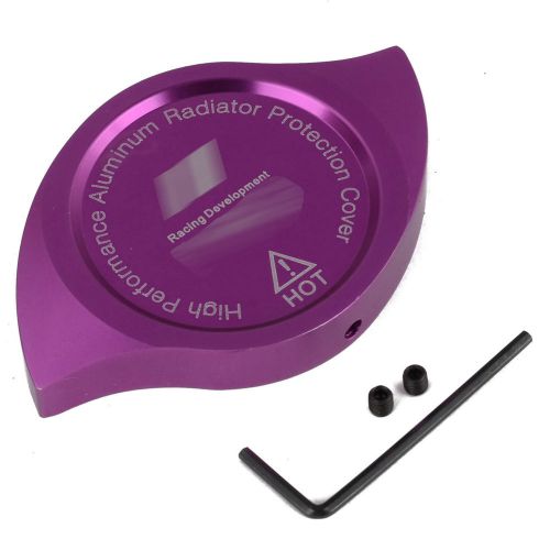 Universal high performance aluminum radiator protection add-on cap cover purple#